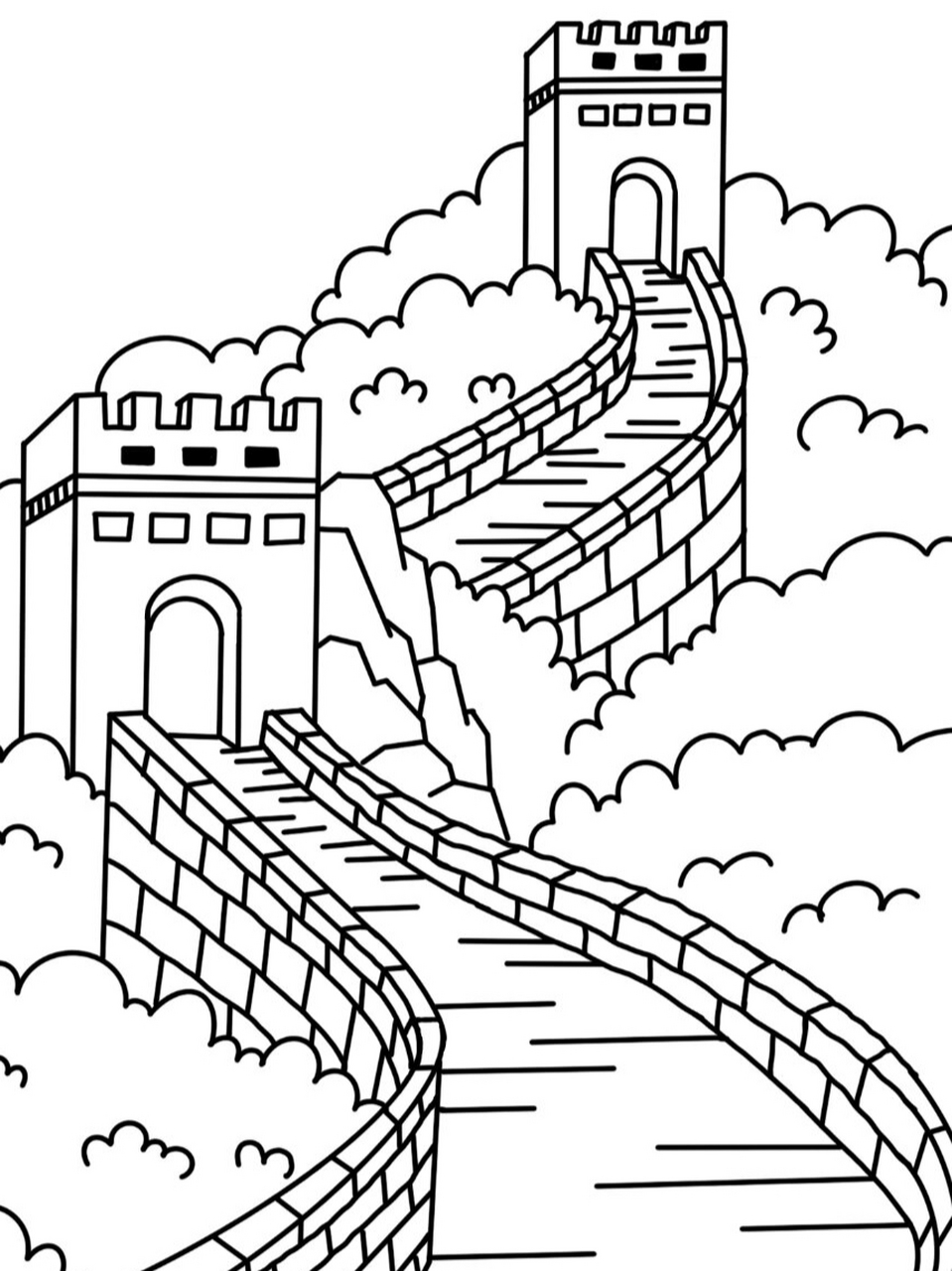 万里长城新手绘画教程 姐妹们和我一起来画简单的万里长城吧.