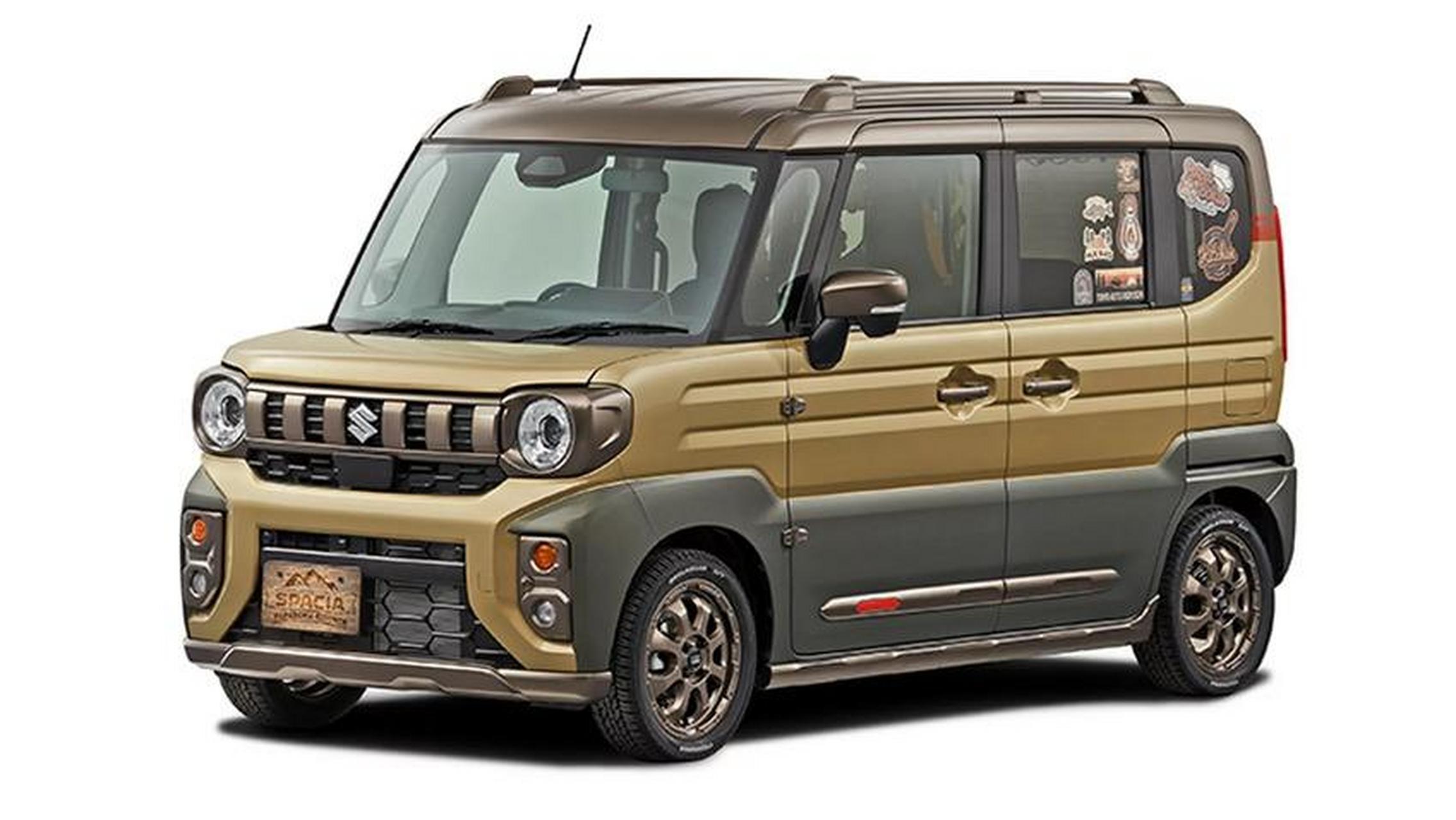 其户外风格的spaciagear车型将采用与jimny相似的直栅式水箱护罩,双色