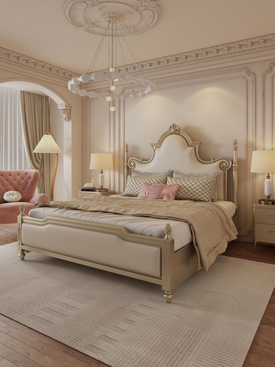 奶油公主风装修真的太好看啦  99当我第一眼看到这个卧室,少女心