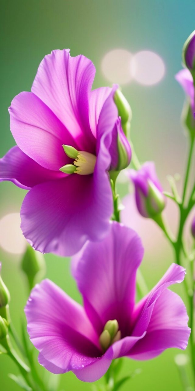 美丽的花朵,梦幻的紫红色