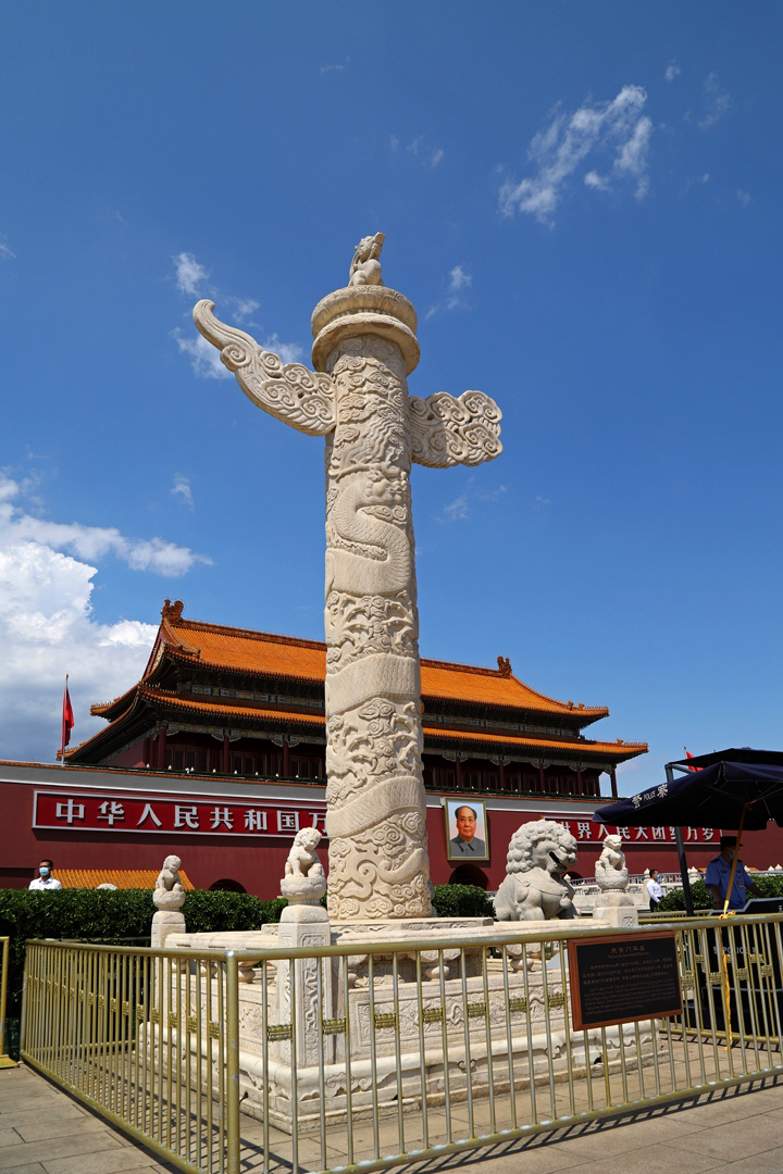 天安门前石雕华表中华柱造型样式图片欣赏