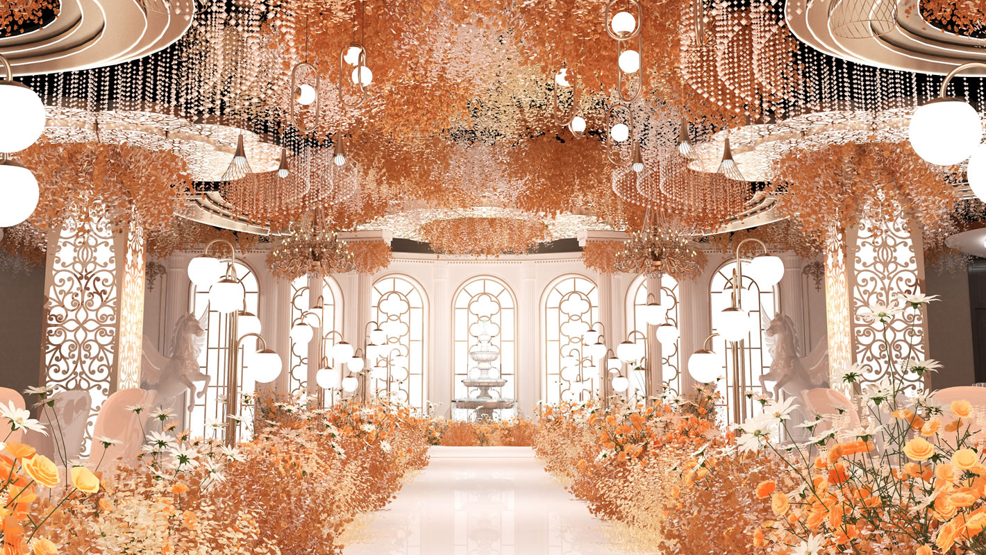 衡阳市耒阳常宁祁东县婚礼堂宴会厅设计