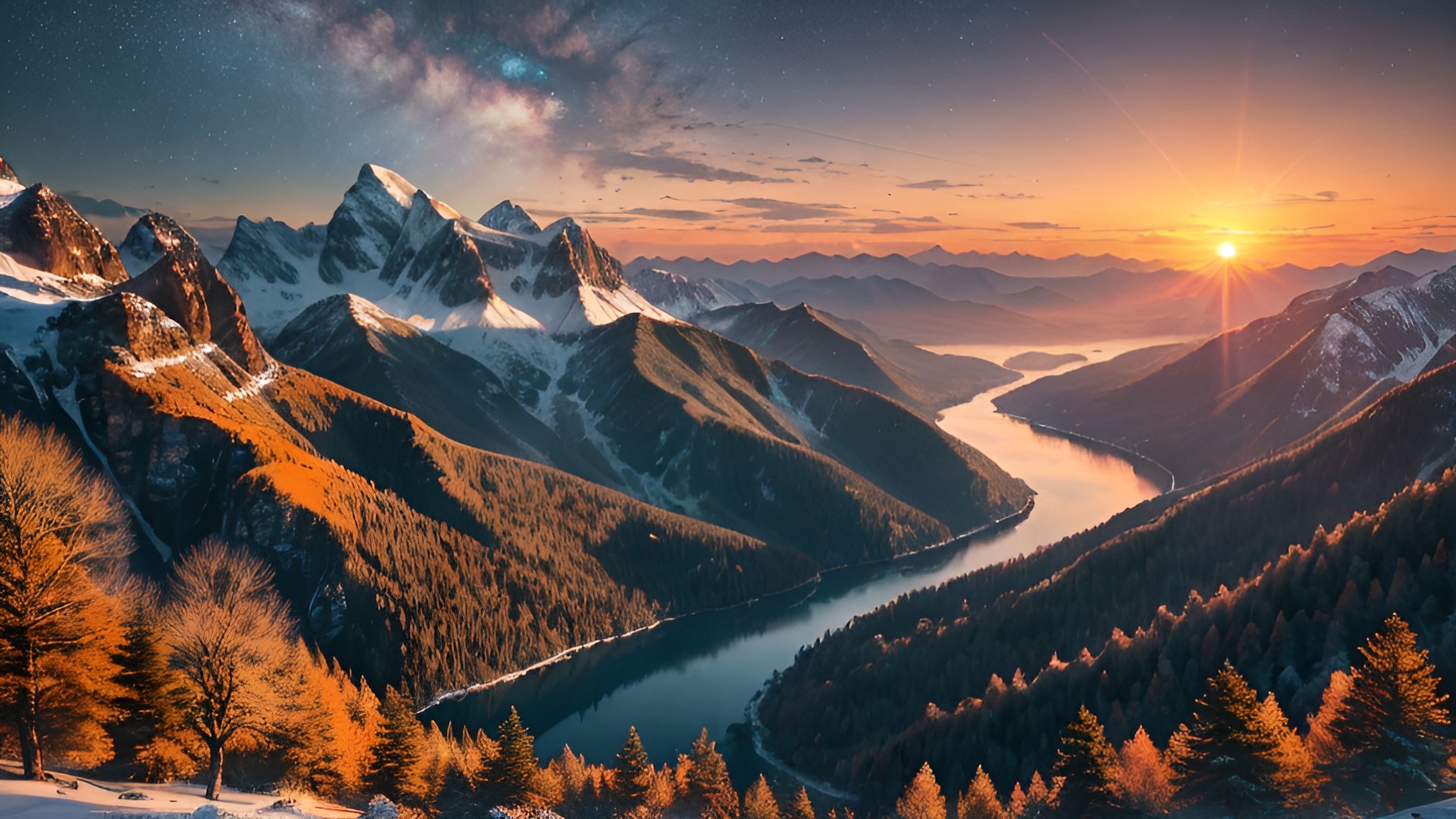 "绝美日落风景照:沉浸在金色天际线的无尽魅力中"