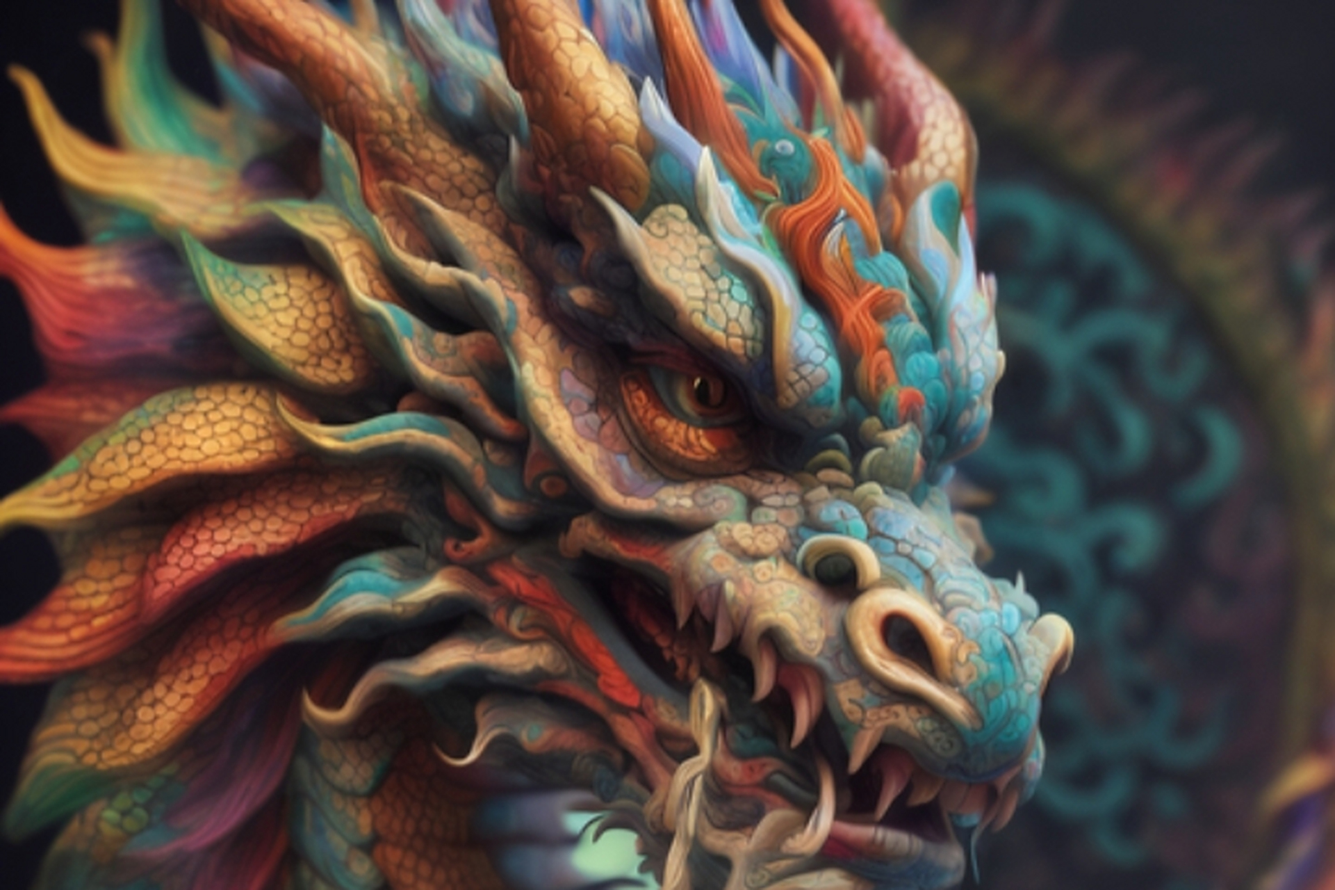 也说虎跃龙腾. 例句:广场上,欢乐的人群～,载歌载舞.