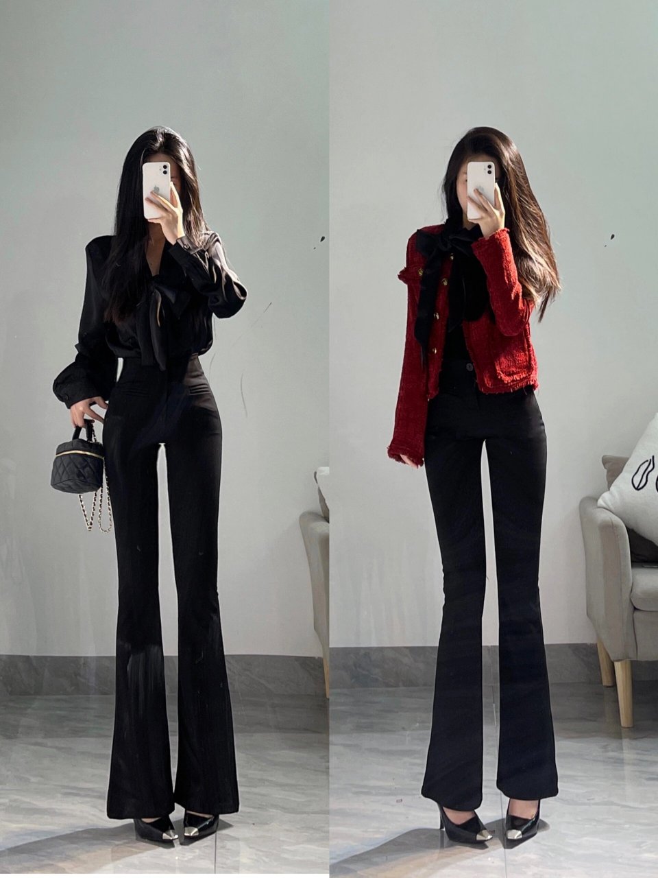 秋冬喇叭裤搭配合集 显瘦天花板超百搭～ 气质女人冬季保暖喇叭裤搭配