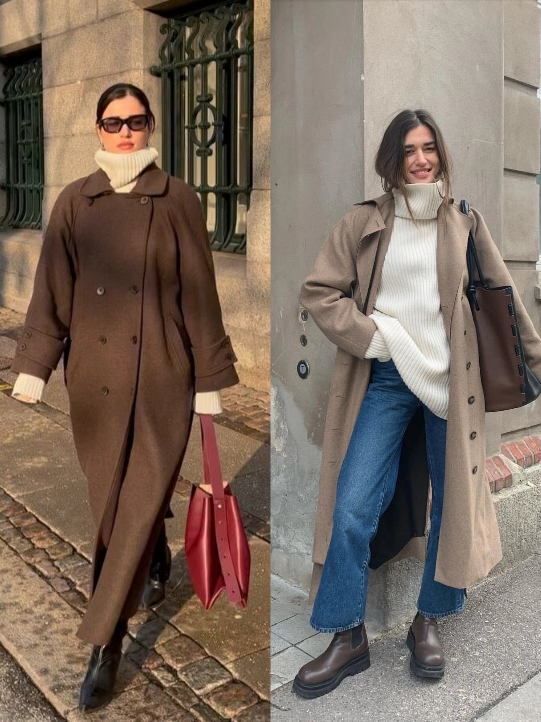 终于找到初春的"梦中情衣"了!20款廓形大衣及搭配,又美又得体