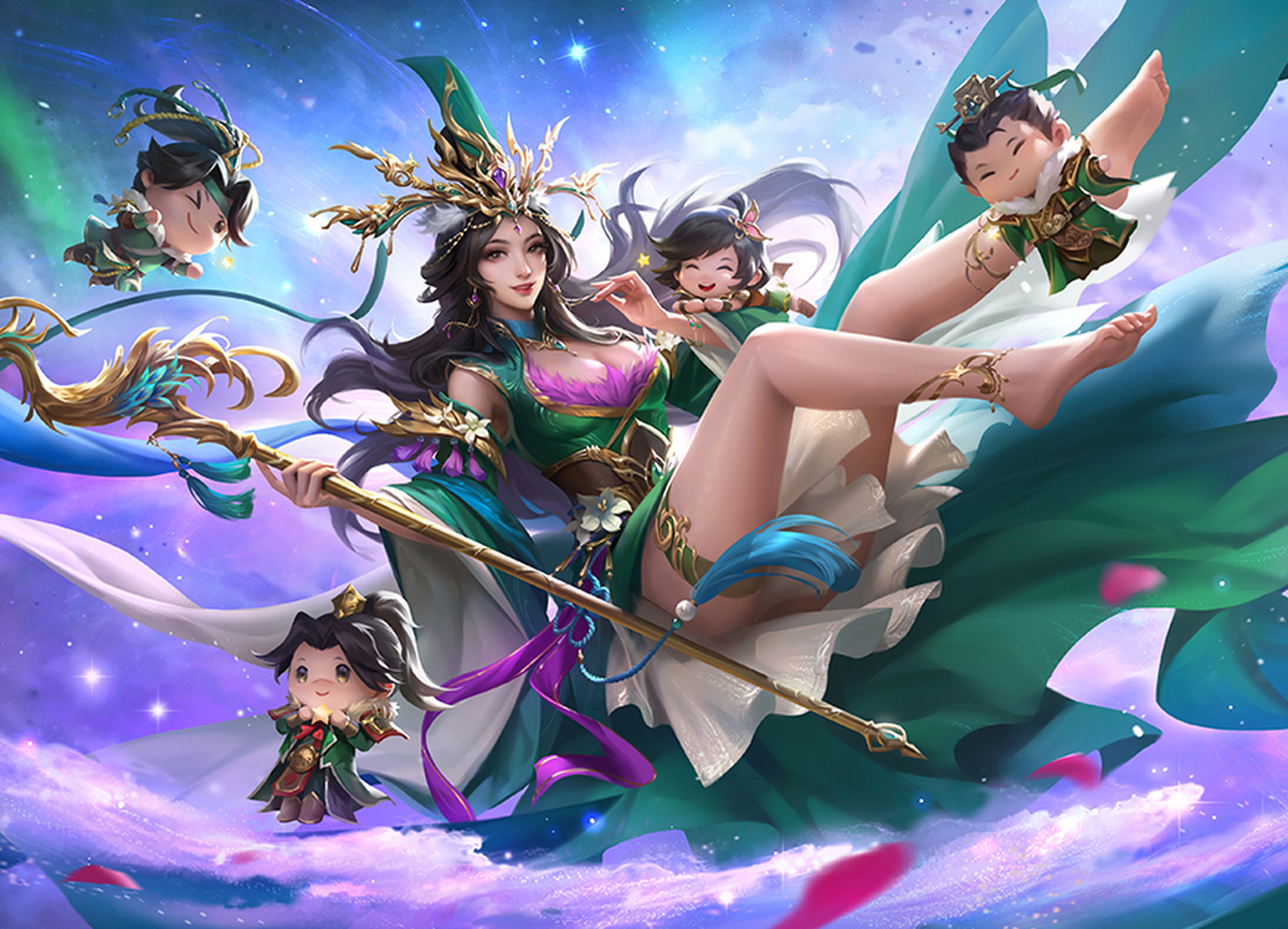 三国杀中永远不衰的英雄香美女,与朱桓,步鸷搭档所向披靡.