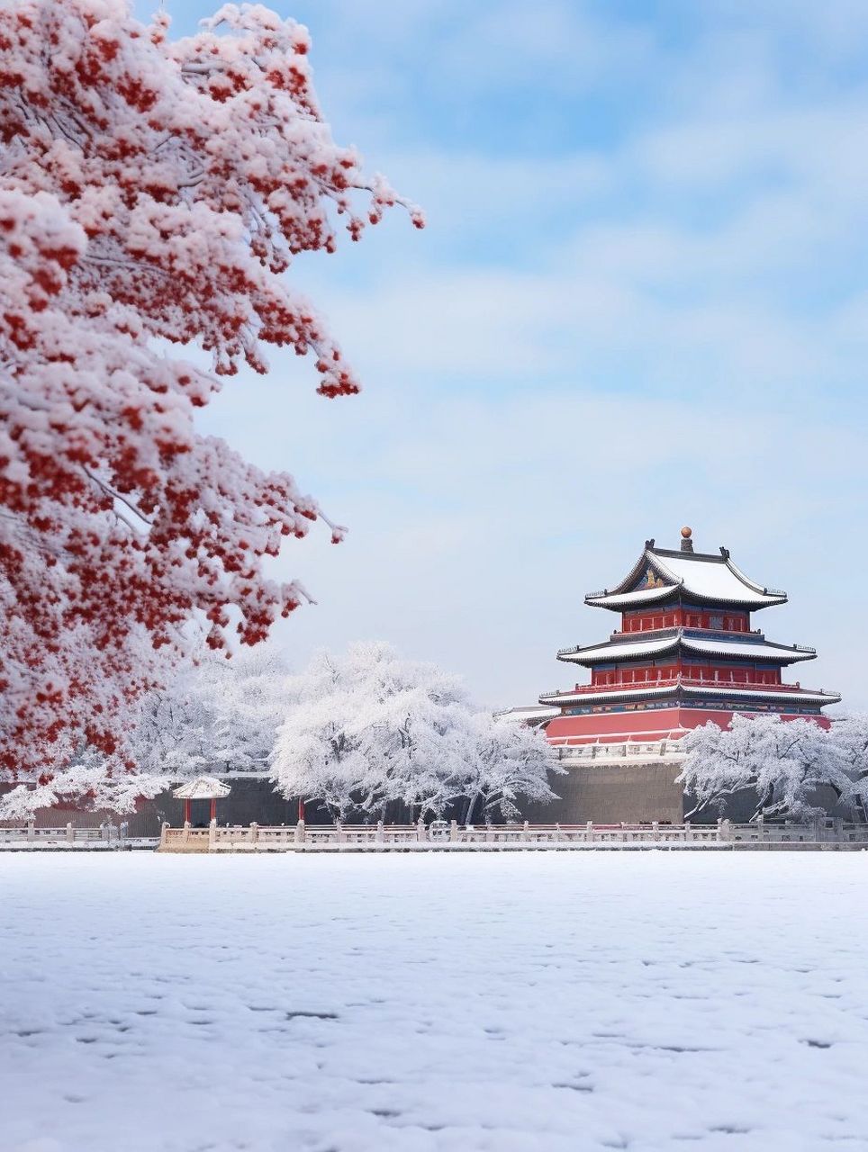 故宫摄影雪景图片