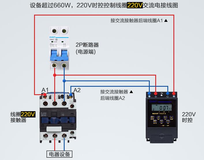 220v接触器接法图片