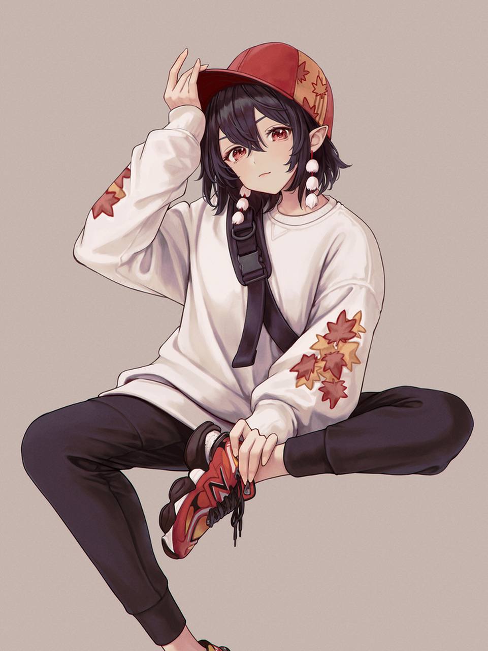 棒球帽,运动装,是运动少女,好耶~[微笑] 画师pixiv:鳥成 #二次元美图