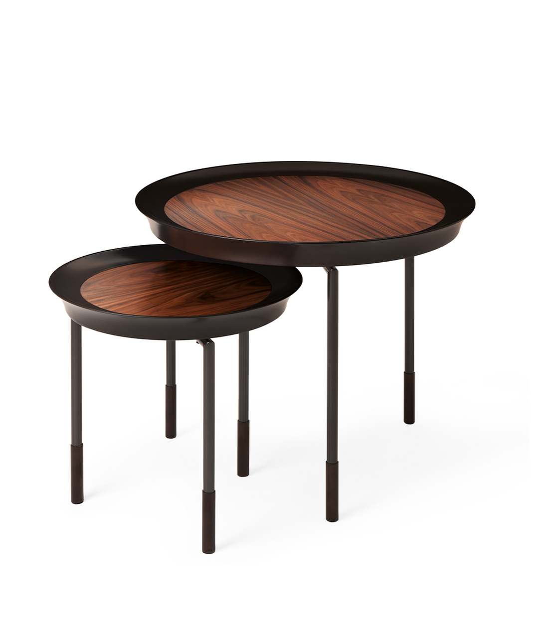 边几采用了不用色彩的拼合设计,从视觉上赋予了小圆桌不同的生命姿态.