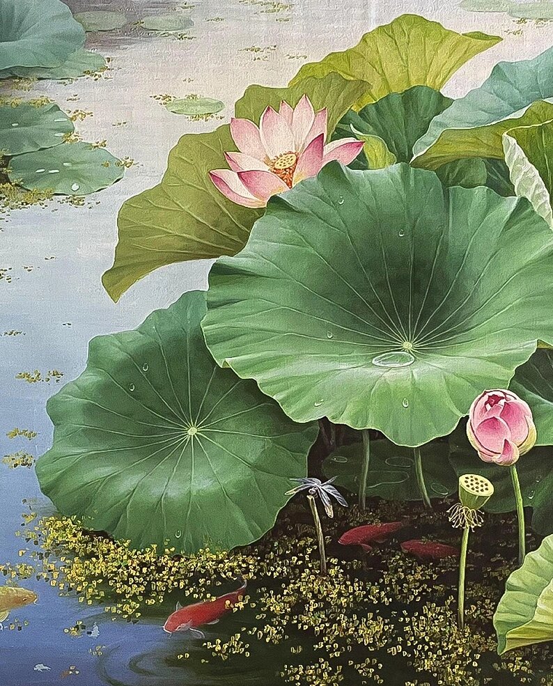 每天认识一幅世界名画-【夏日荷塘】