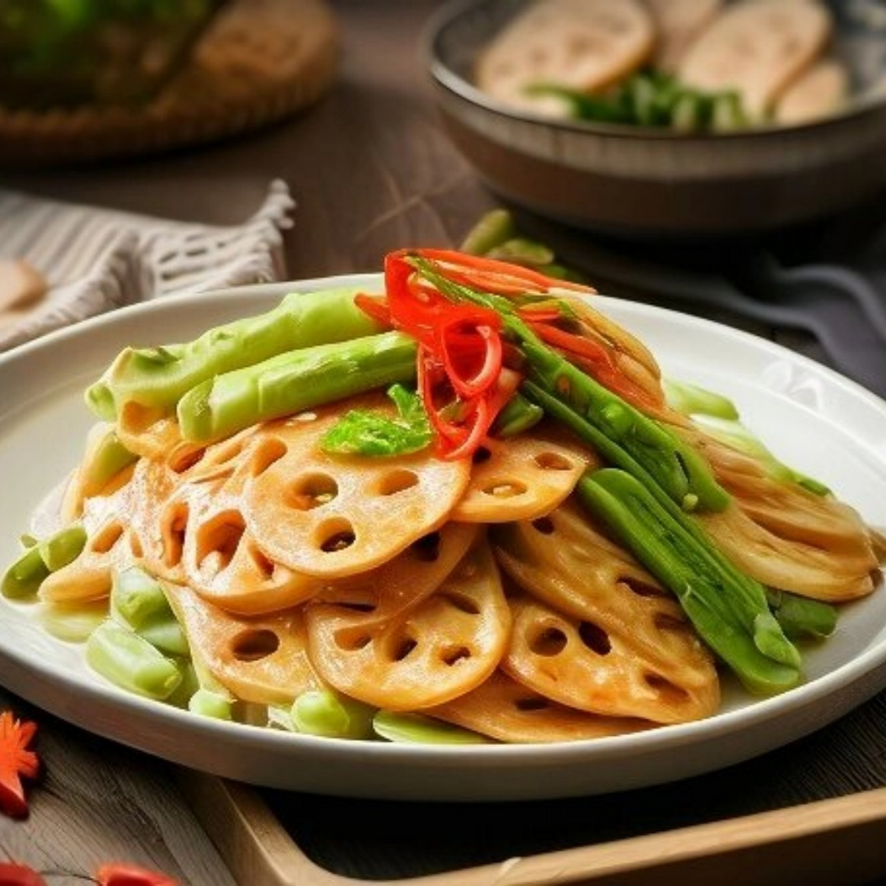 凉拌藕片的做法  凉拌藕片,清新爽口的美味佳肴!