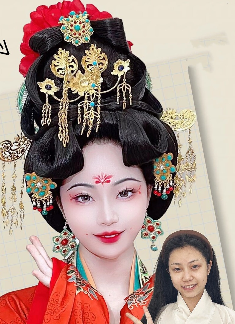 而在这璀璨的明珠中,最引人注目的莫过于新娘额头上的那一抹花钿