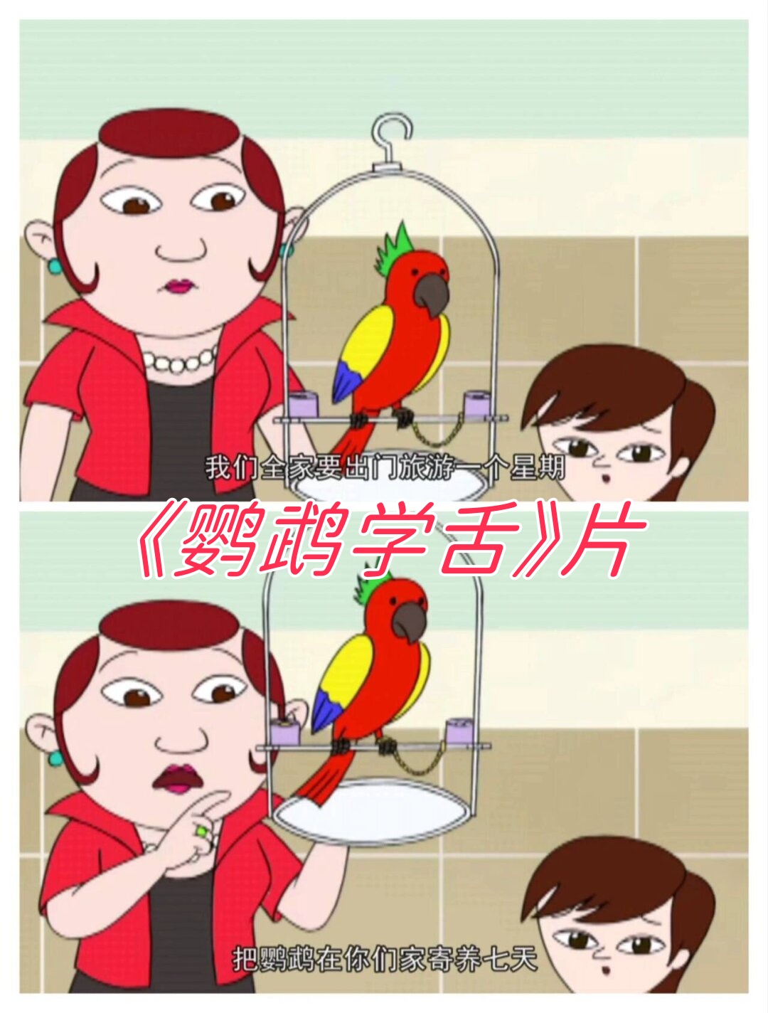 王子一家即将踏上旅程,他们心爱的鹦鹉却需要留在