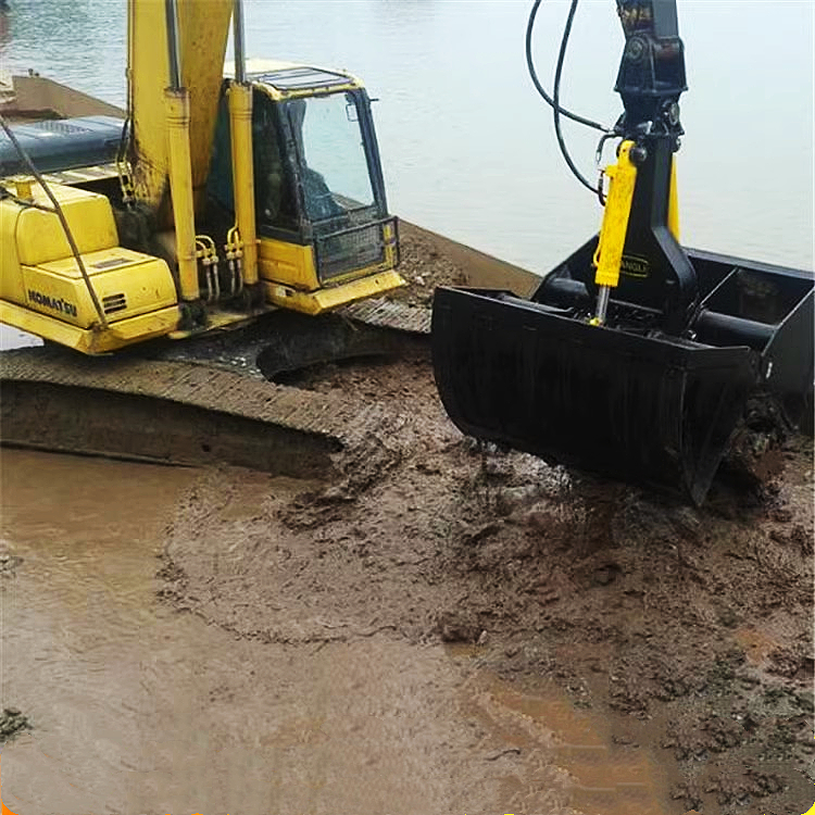 港口物料转运用的挖掘机液压抓斗