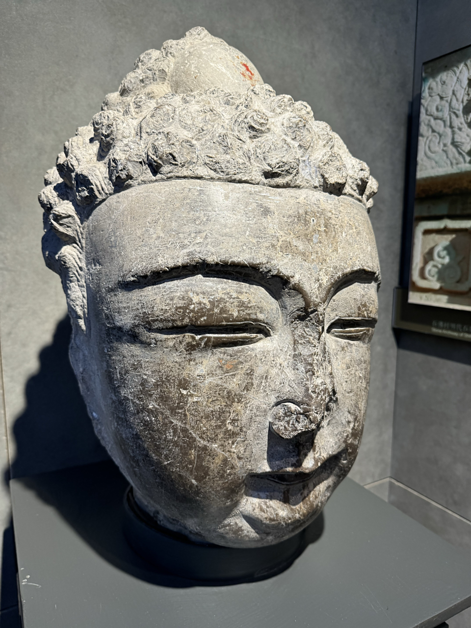 北京真觉寺内的元代佛头