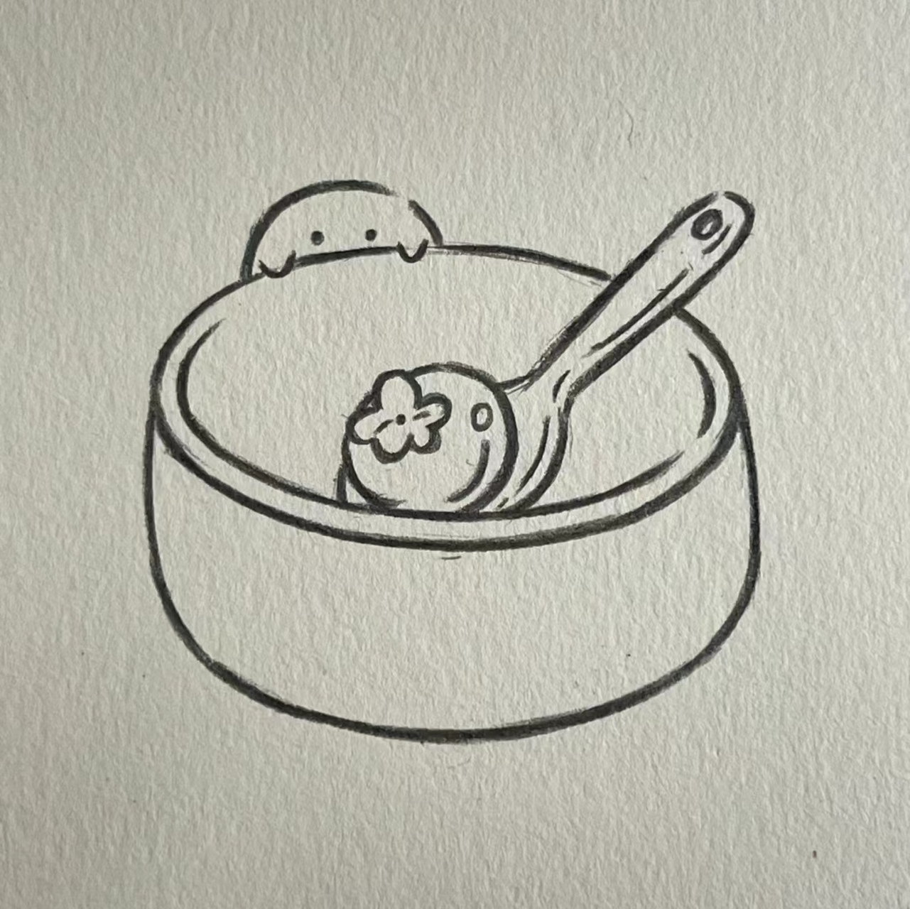 简笔画汤圆 喜欢绘画的朋友快来! 今天正月十五元宵节!