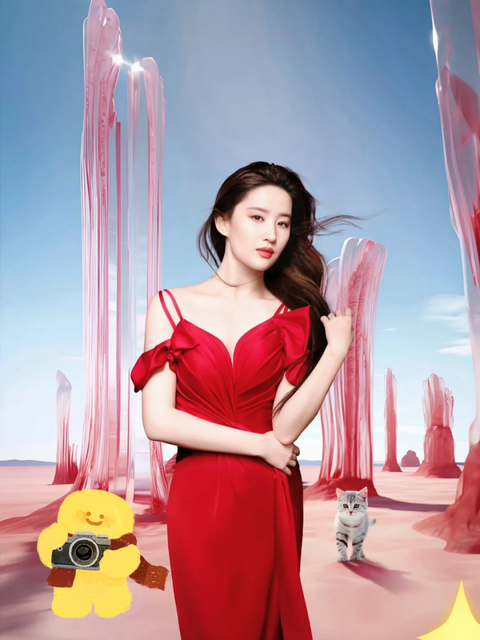 刘亦菲这组真的太美啦! 我感觉红色好大气!