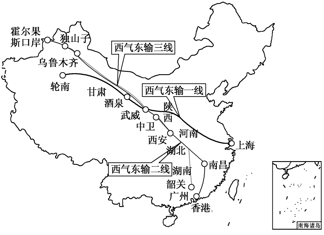 西气东输二线线路图图片