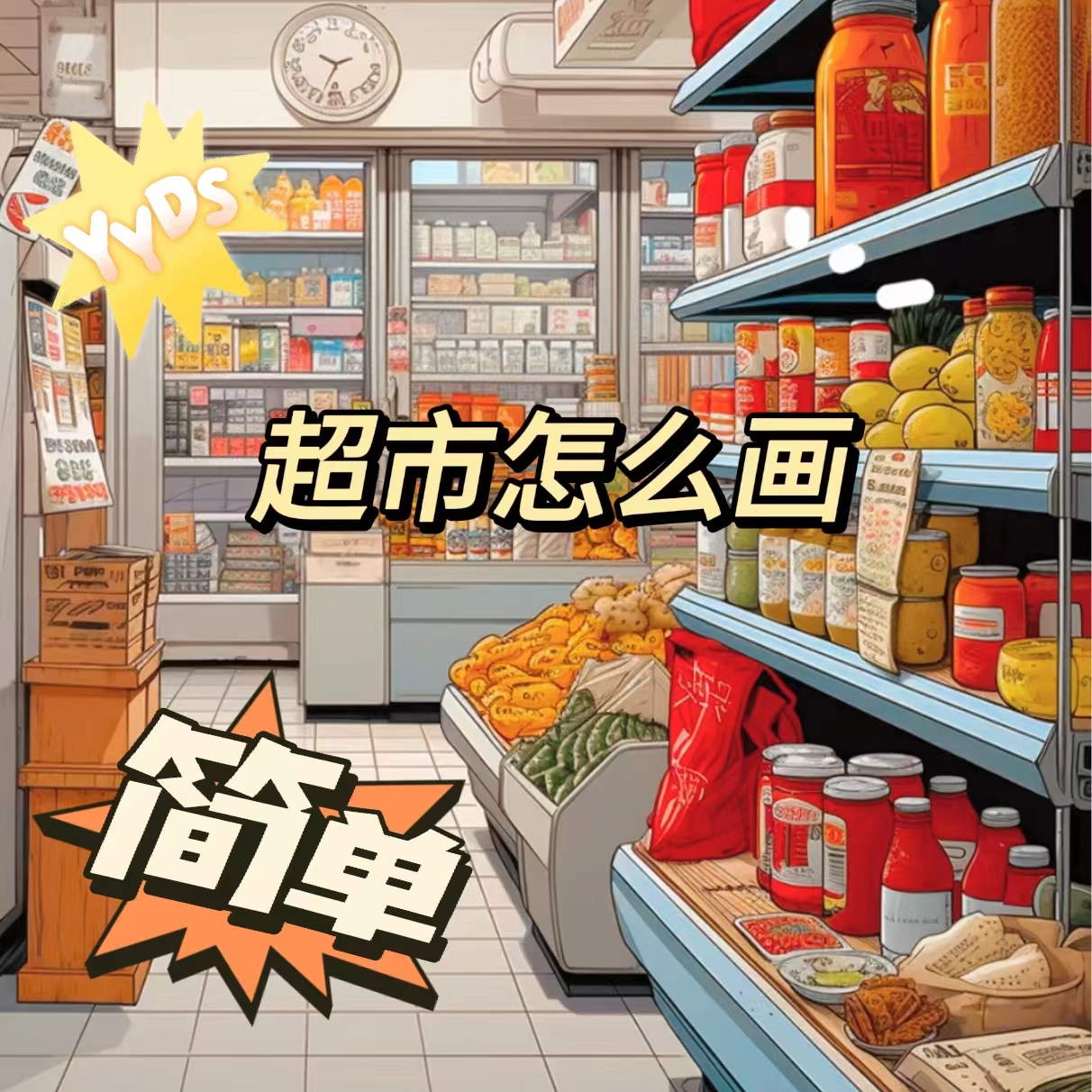 超市怎么画 我想你是想要画一幅超市的画,下面是一些绘画超市的技巧