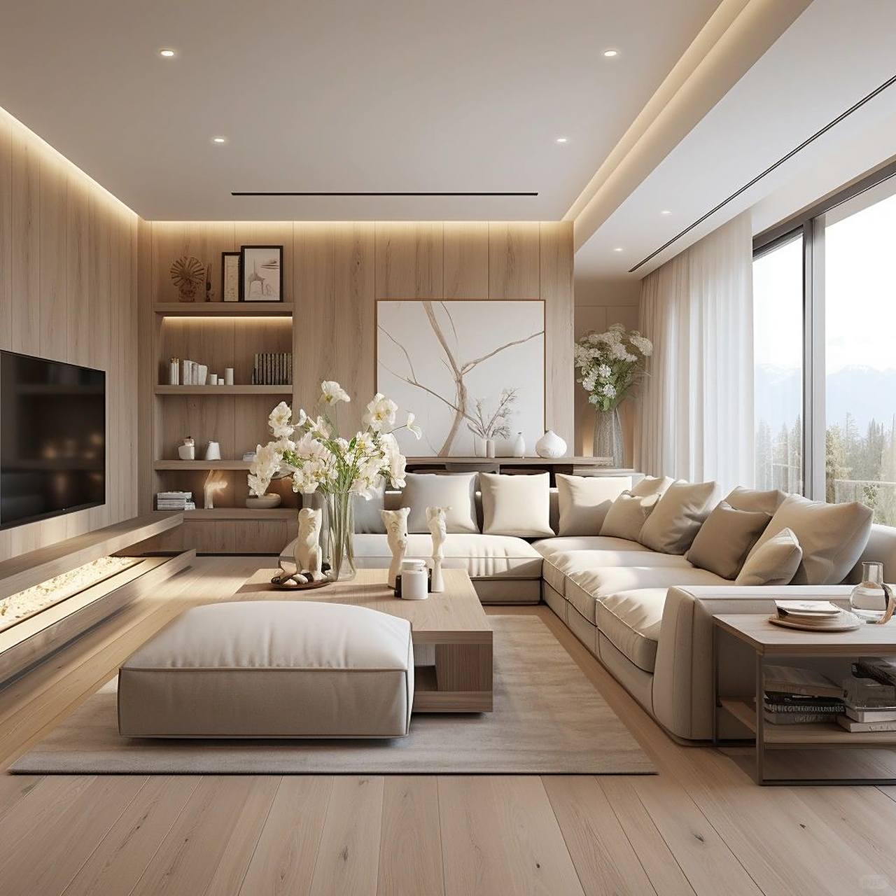 现代简约风客厅设计!