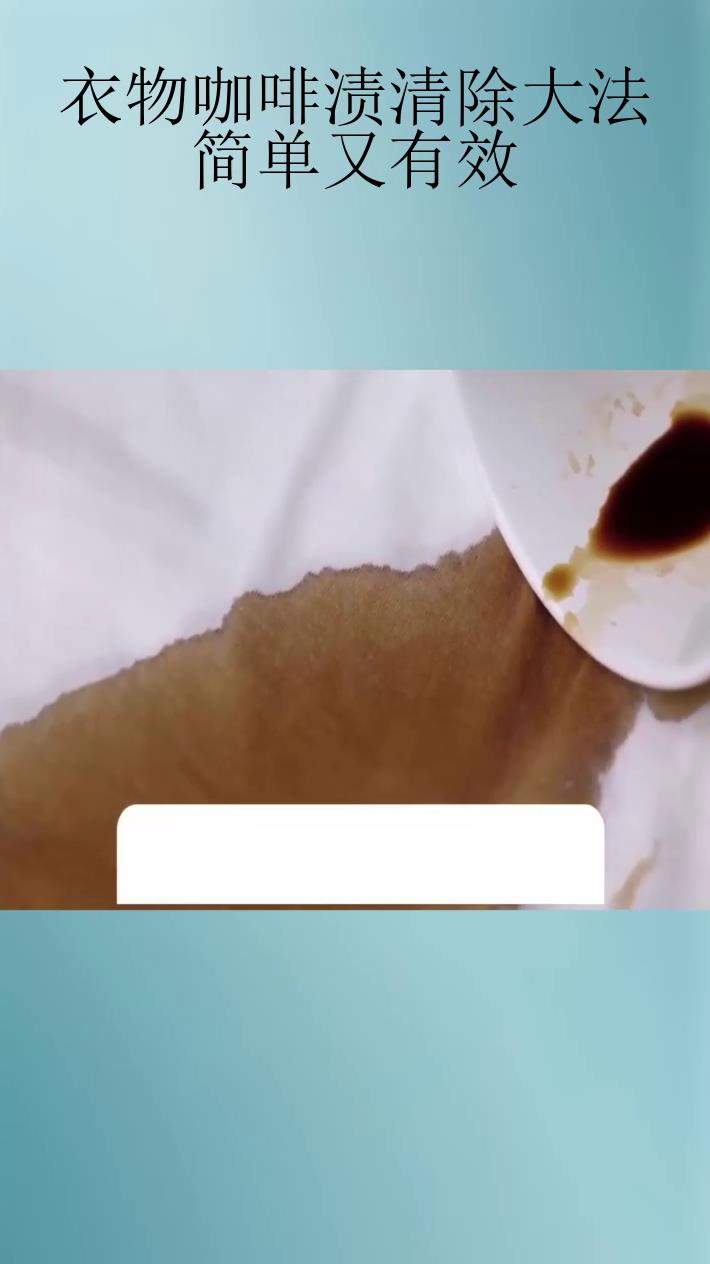 衣物咖啡渍清除大法简单又有效