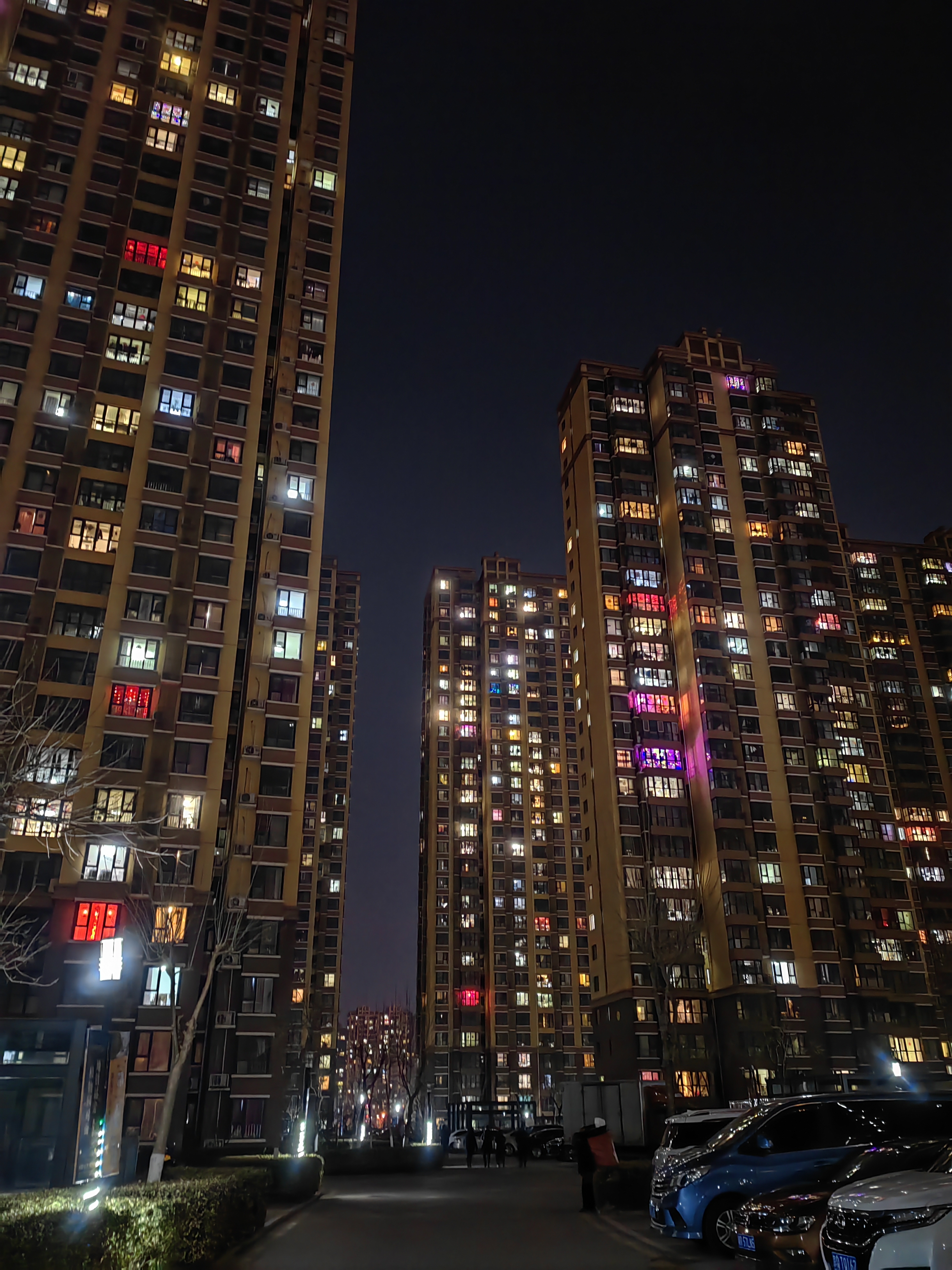 小区夜景图片真实图片图片