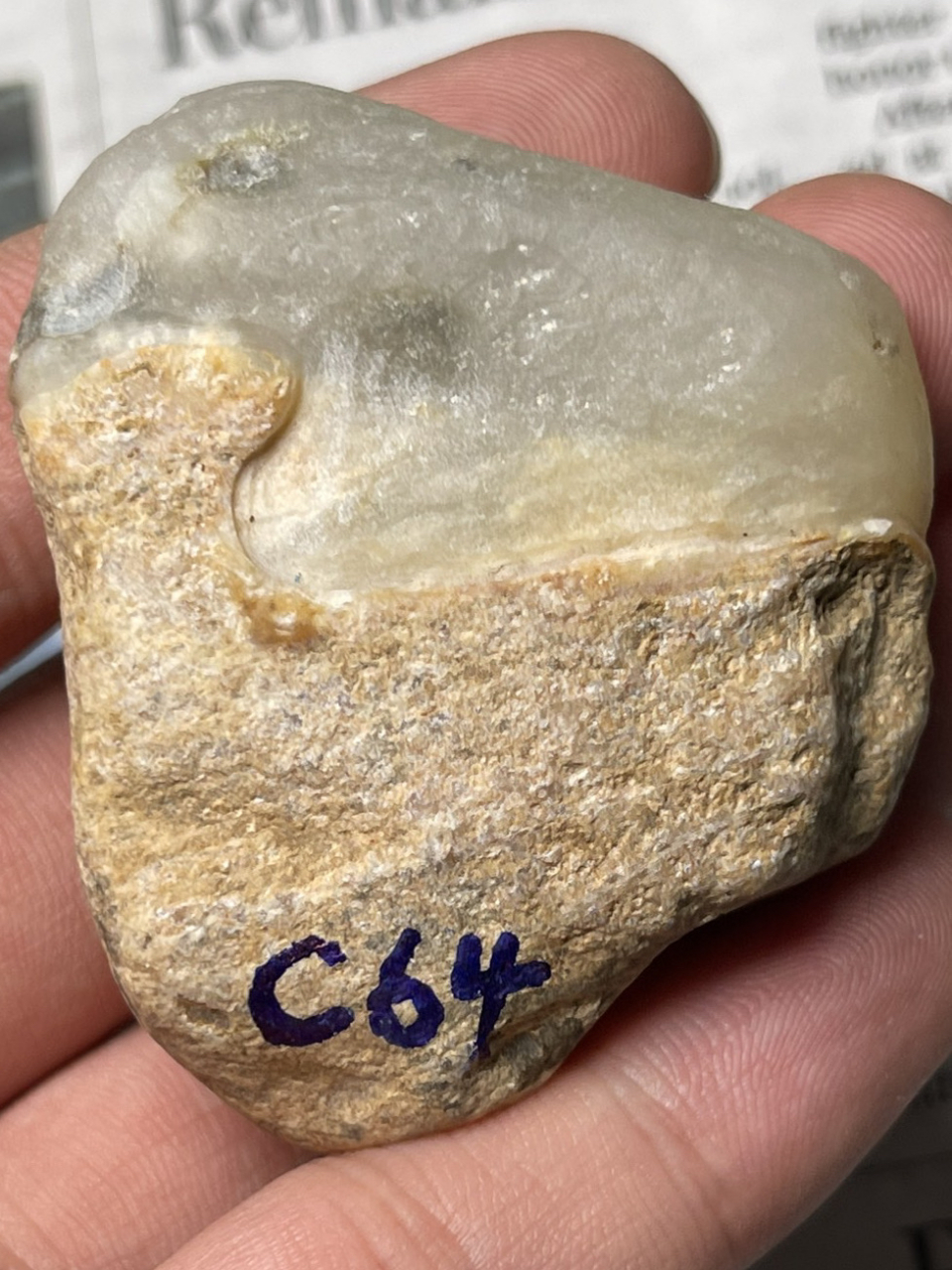 缅甸翡翠原石 天然a货玉石毛料 82克大马坎素白肉挂件手玩件料 #缅甸