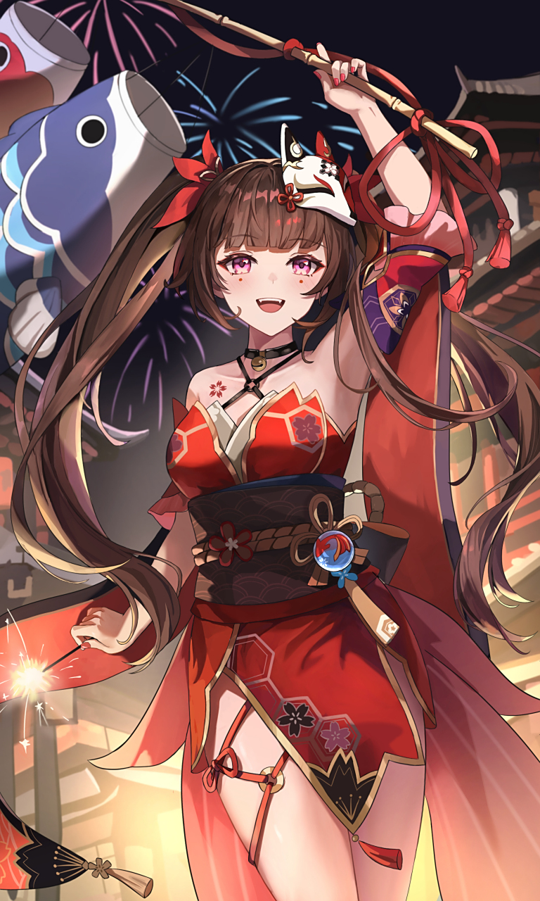 泪痣双马尾少女花火 画师:莎鱼#二次元美图# #我爱二次元# #崩坏星穹