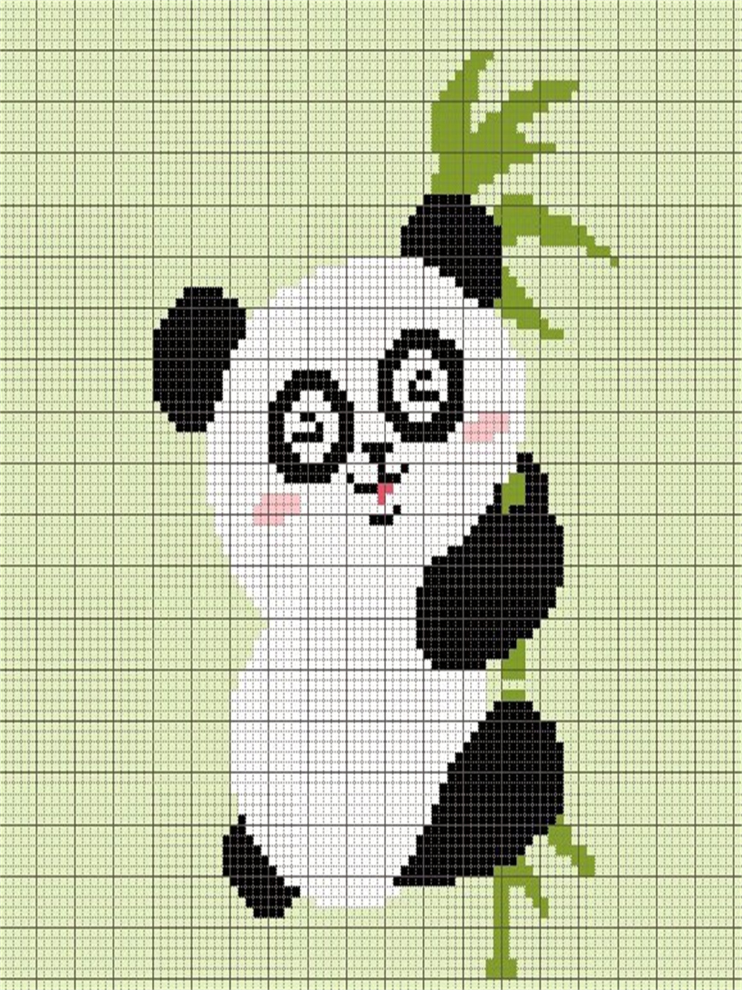 大家分享一个超级可爱的熊猫像素画教程,让我们一起感受竹子的魅力吧!