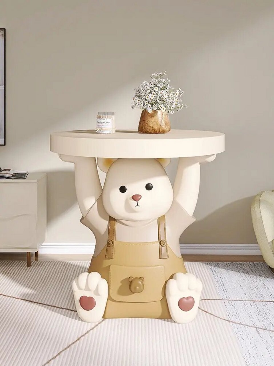 这款小熊93落地茶几摆件,简直是可爱到爆炸!
