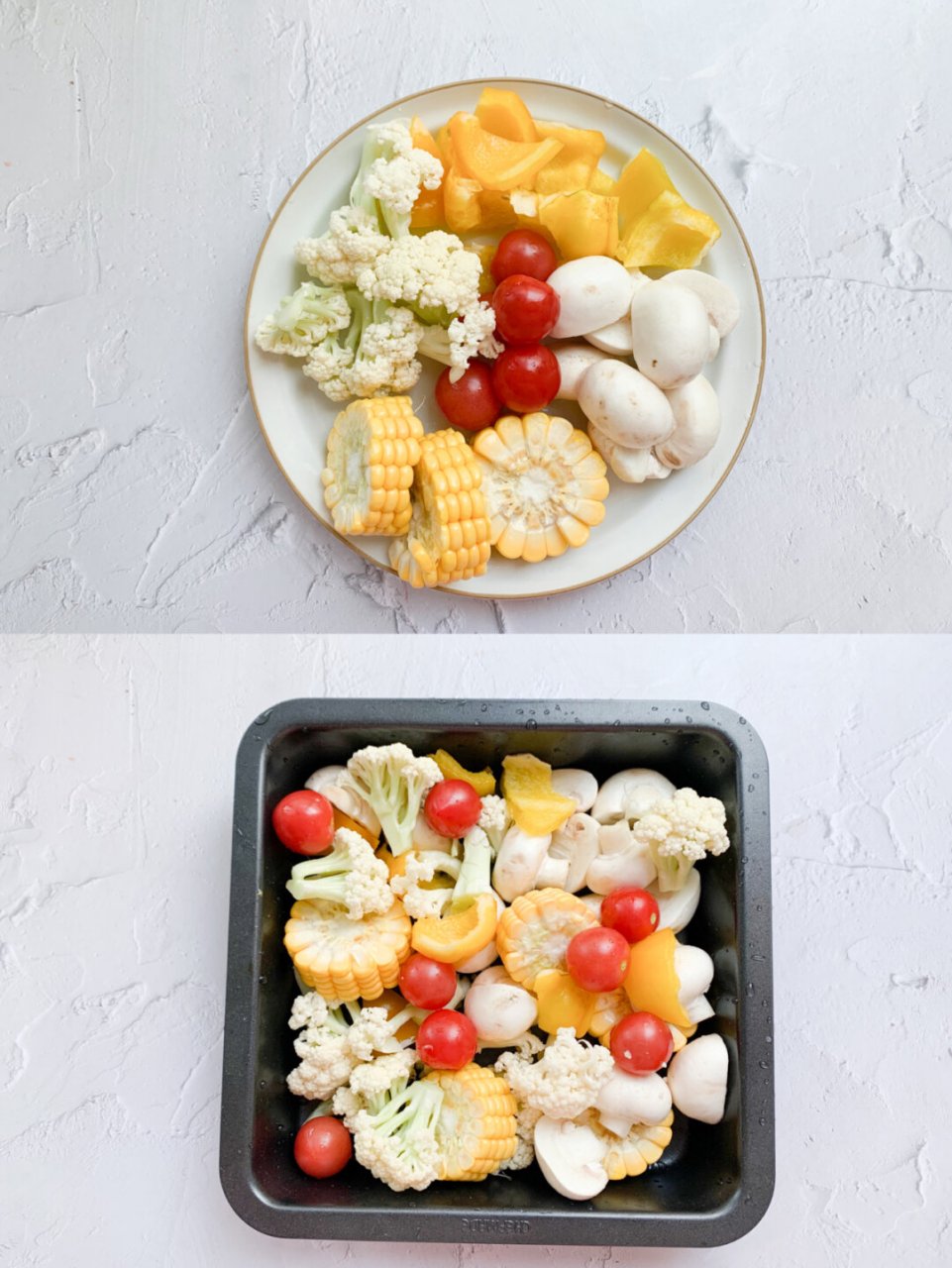 烤杂蔬|低脂低卡 少油少盐的低脂烤杂蔬,好吃又好看,快点试试吧.