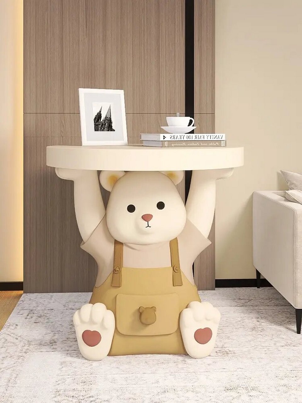 这款小熊93落地茶几摆件,简直是可爱到爆炸!