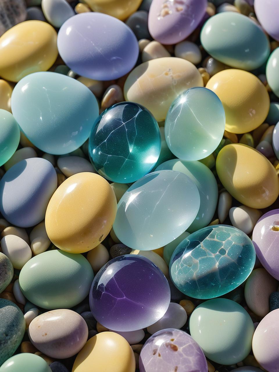 五彩缤纷的鹅卵石