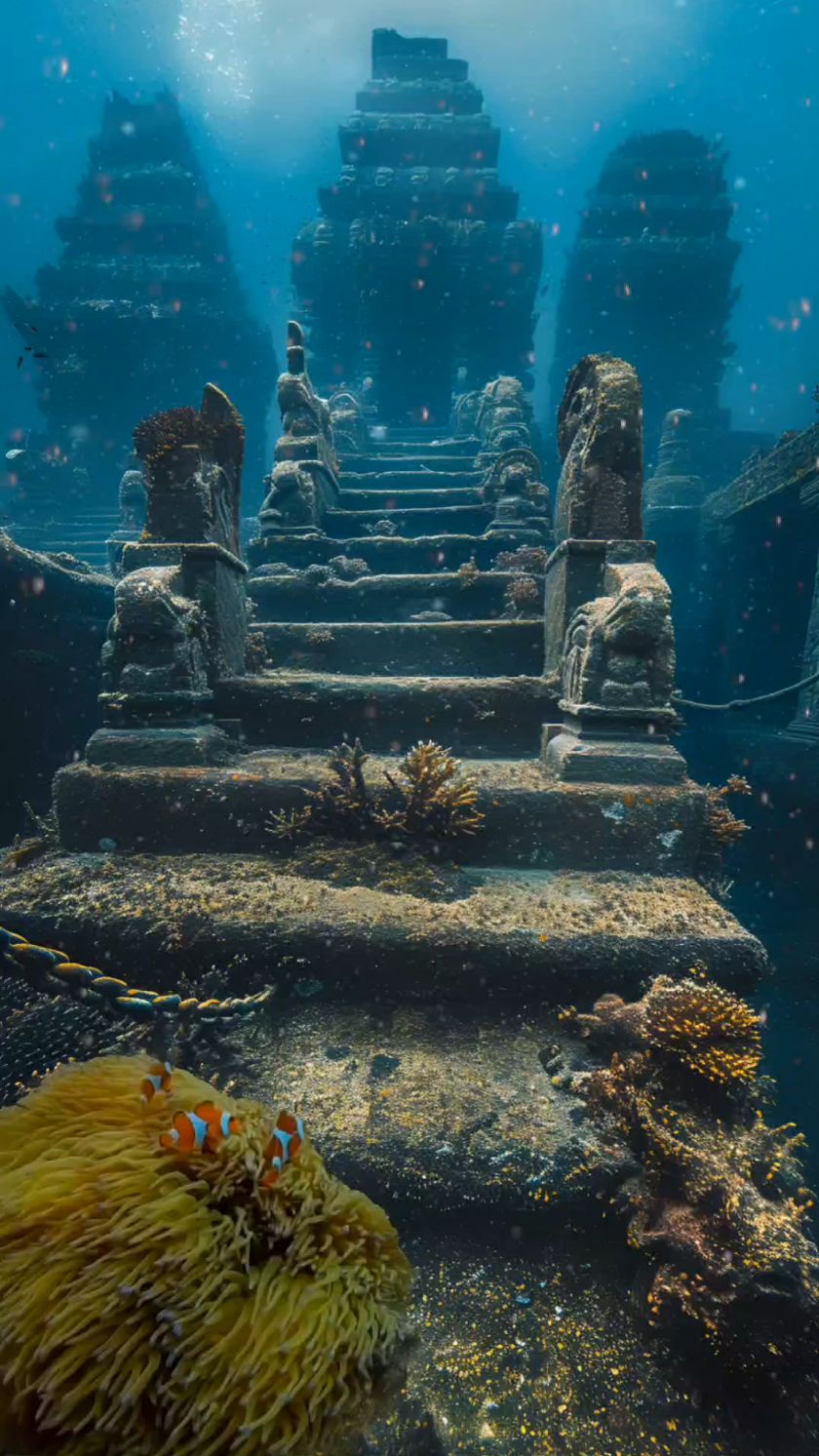 海底废墟古建筑之美,探索海底水下之谜