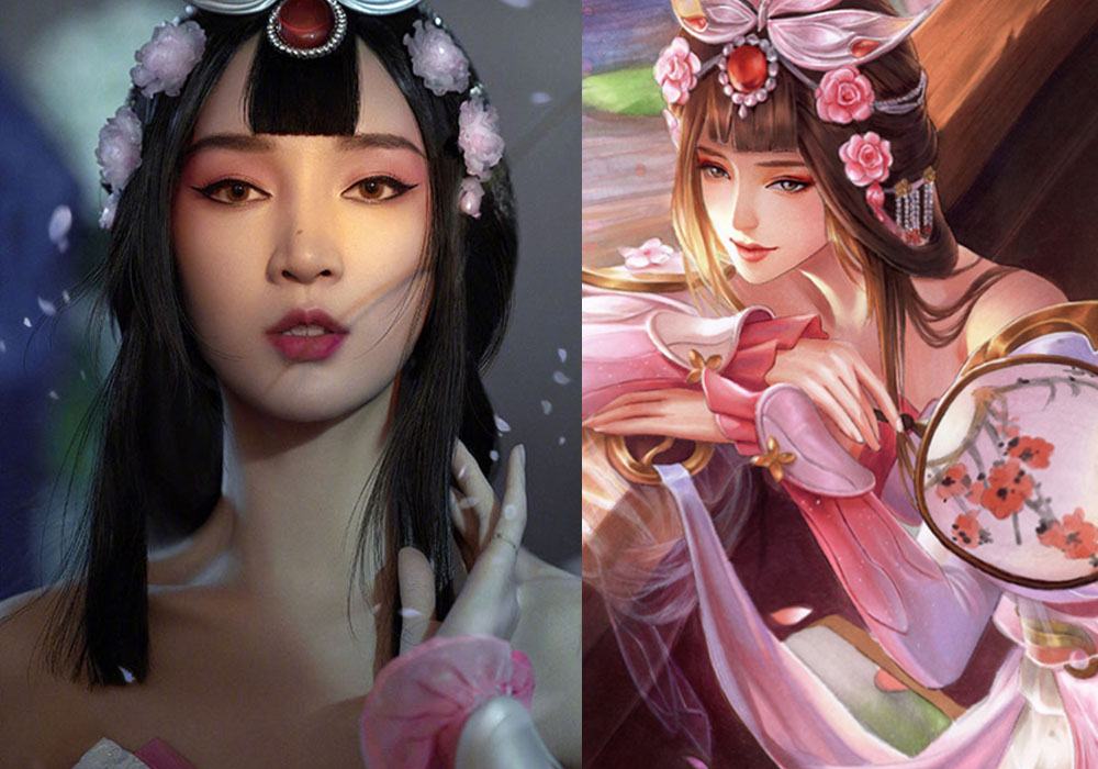 6位女明星cos王者荣耀,黄龄版小乔秀香肩,张含韵版妲己没认出?