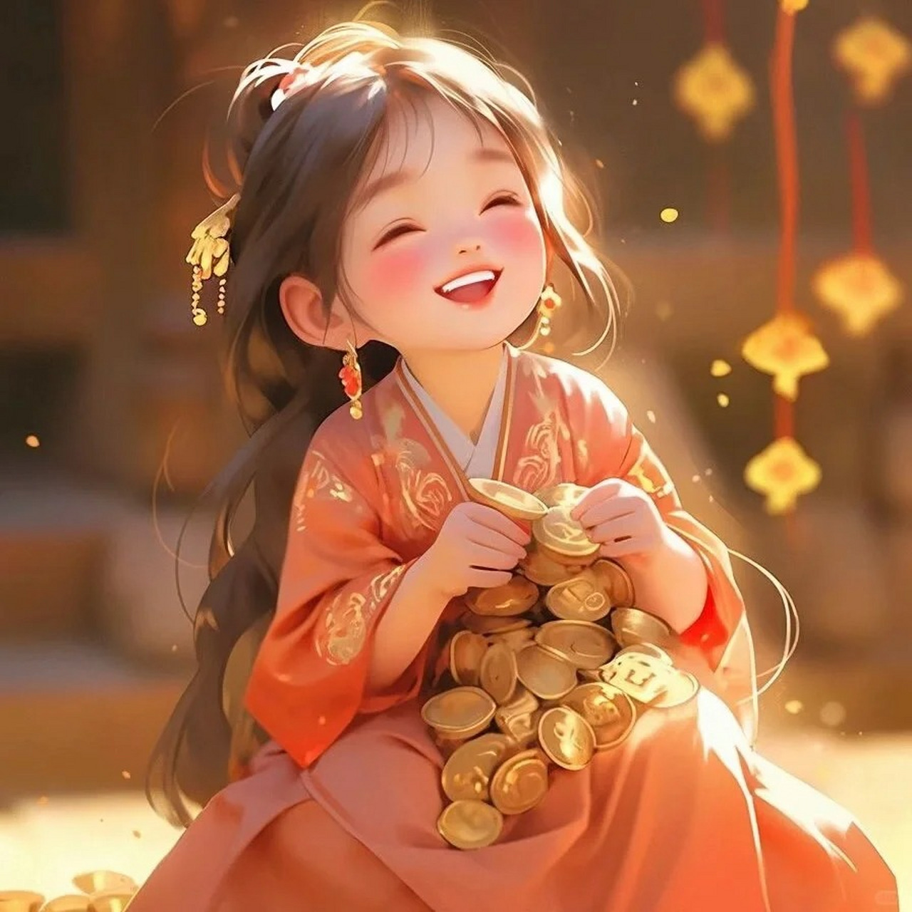 微信头像用什么招财 带来好运女人 [福]招财头像|提升能量运气的女生