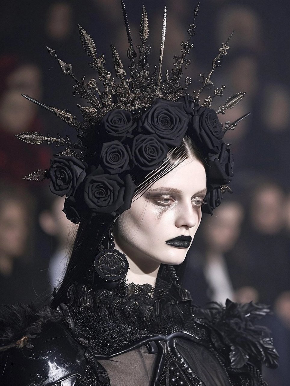 设计灵感|哥特式黑玫瑰头饰发饰  92哥特式黑玫瑰头饰发饰,设计灵感