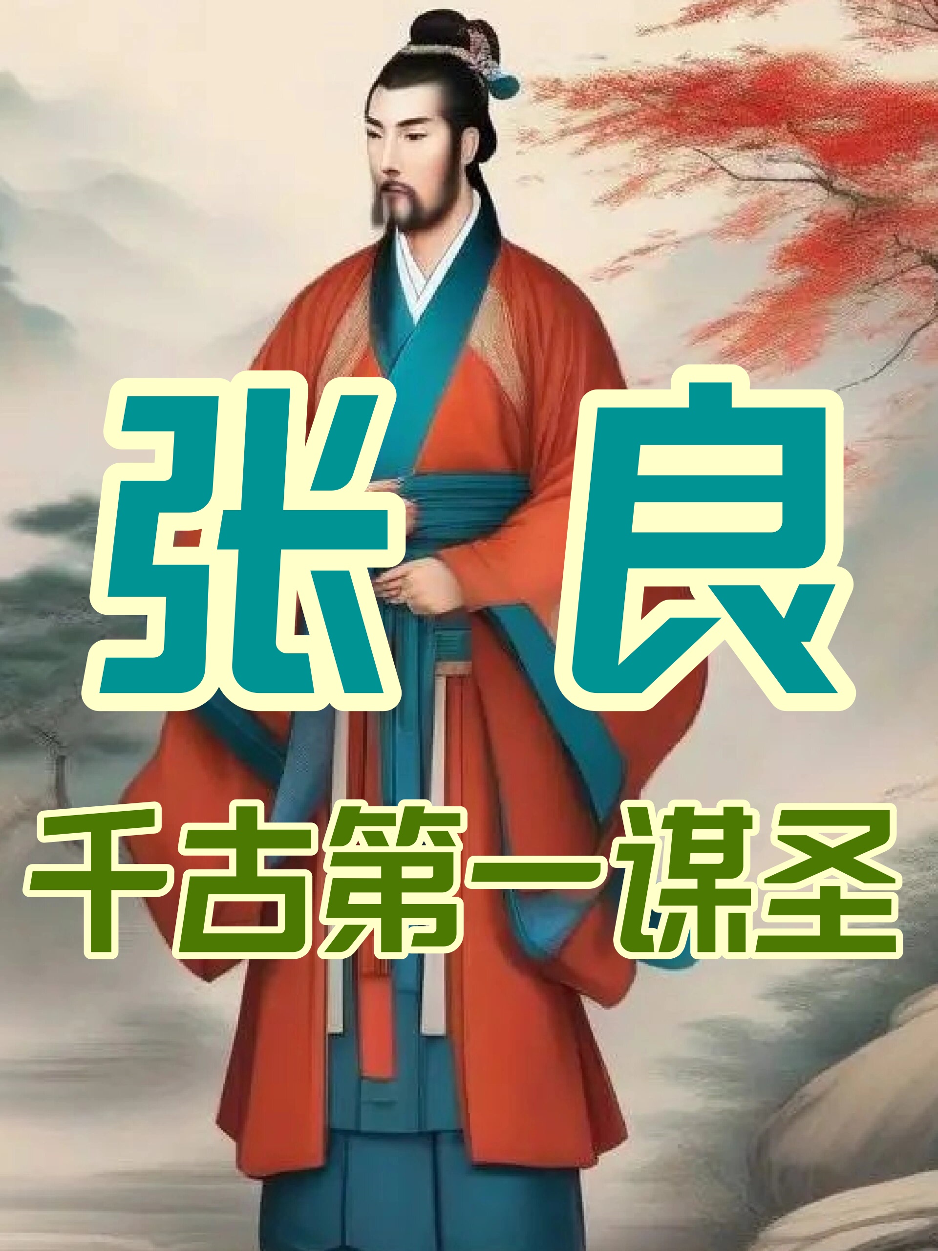 张良:千古第一谋圣 张良是秦末汉初杰出的谋臣,与韩信,萧何并称为"汉