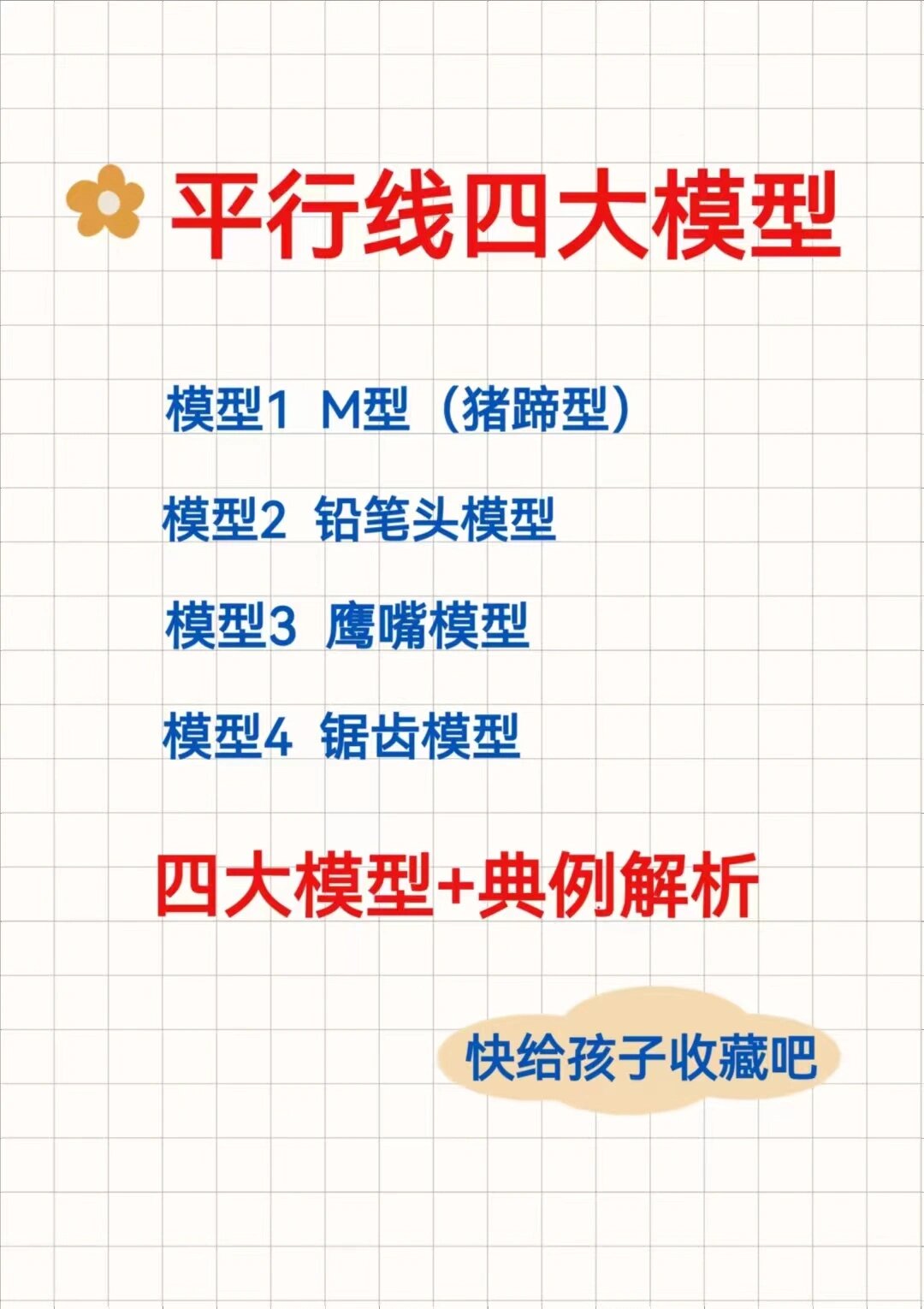 平行线四大模型解析,学习方法】 如果你还不知道平行线模型,那么掌握
