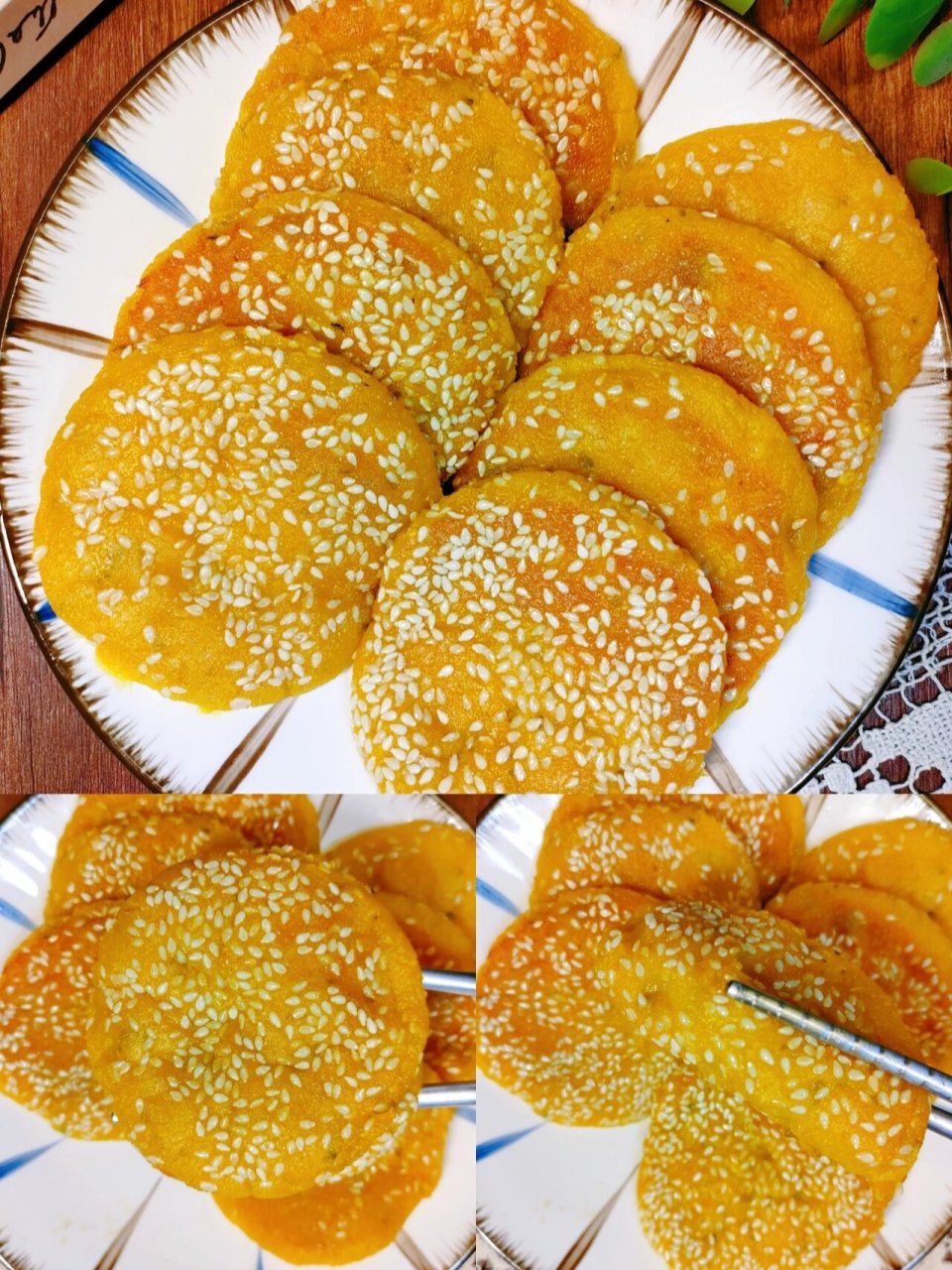 好吃到转圈圈的芝麻南瓜糯米饼 南瓜糯米饼,香甜软糯,每一口都是幸福