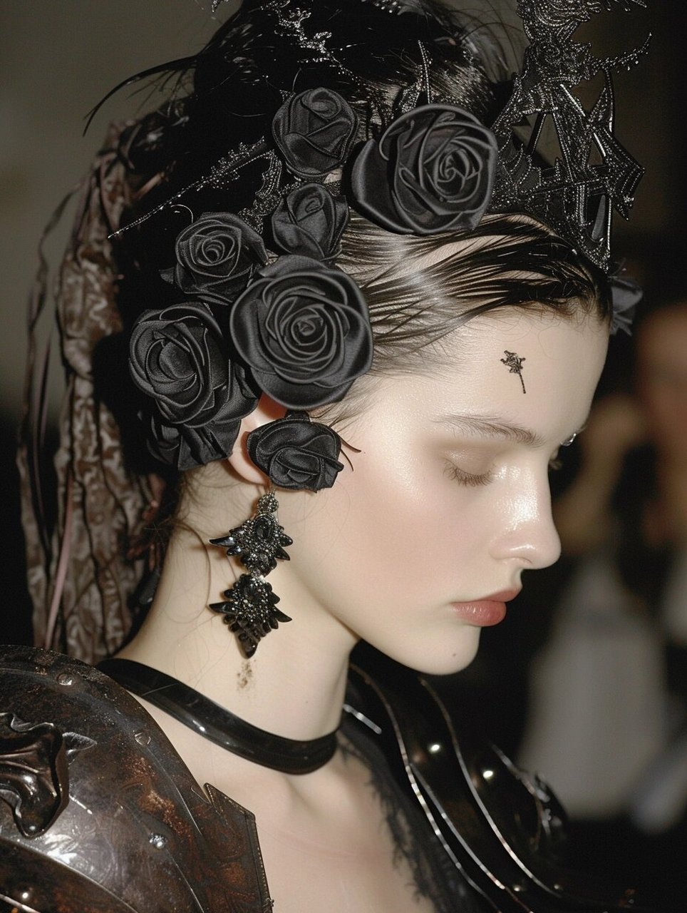 设计灵感|哥特式黑玫瑰头饰发饰  92哥特式黑玫瑰头饰发饰,设计灵感