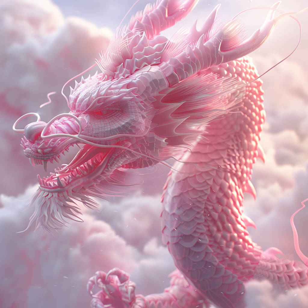 头像 | 神龙翱翔 图片是在云层中,一条龙犹如神话中的存在,展现出威严