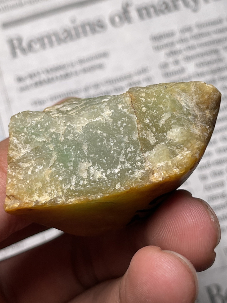 5克大马坎水石断口糯冰 #天然翡翠 #玉石 #a货翡翠玉石  #翡翠原石