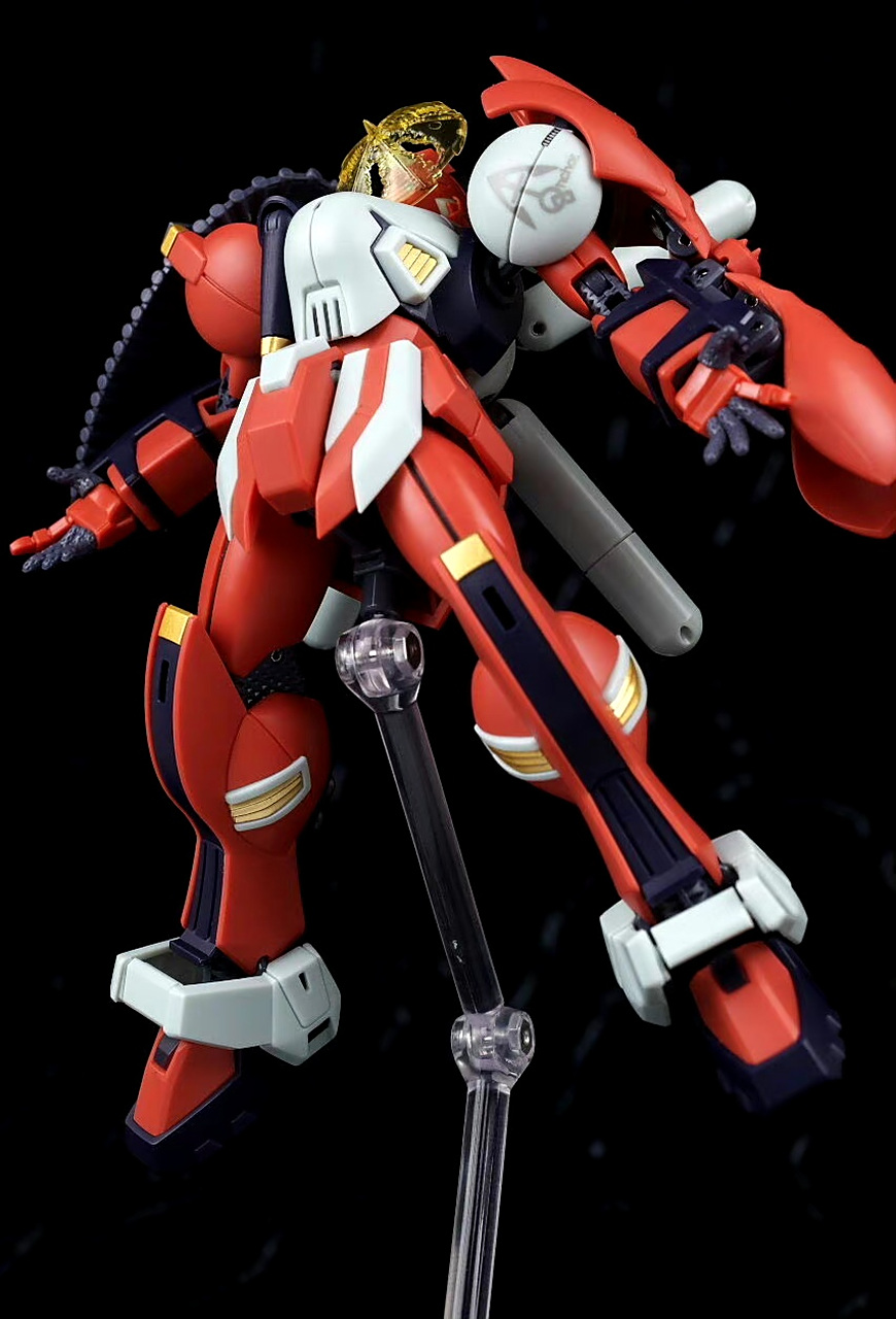 模型欣赏:魂限定 robot魂 海盗高达dust 船锚高达玩家实物,红色的外甲