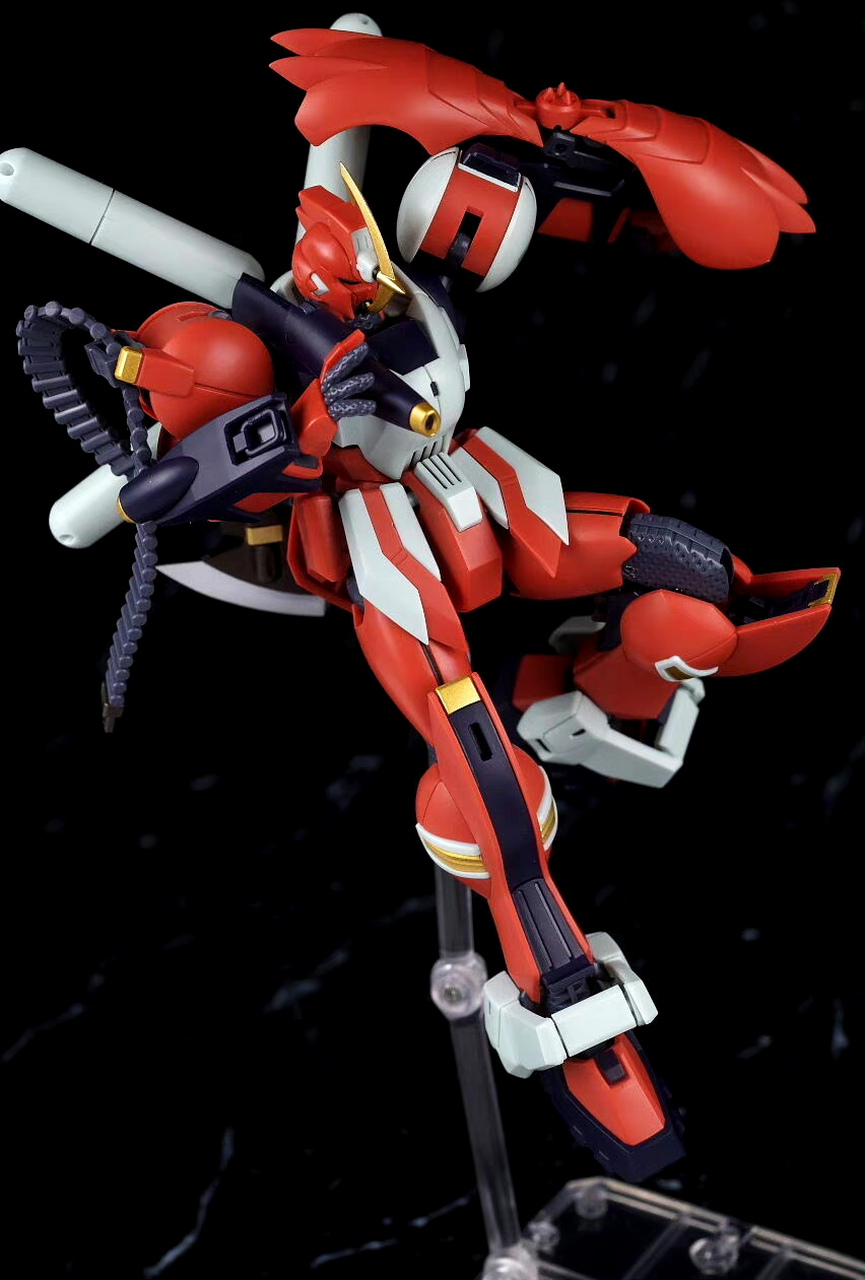 模型欣赏:魂限定 robot魂 海盗高达dust 船锚高达玩家实物,红色的外甲