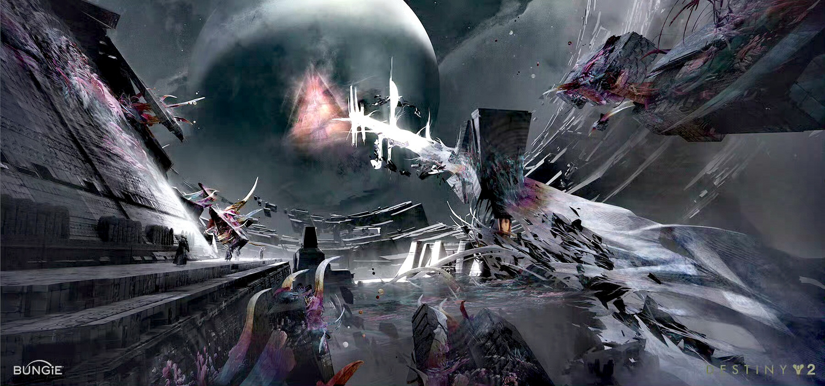 概念艺术家jacob gonzalez为游戏《命运2》进行的场景与道具设计,展现