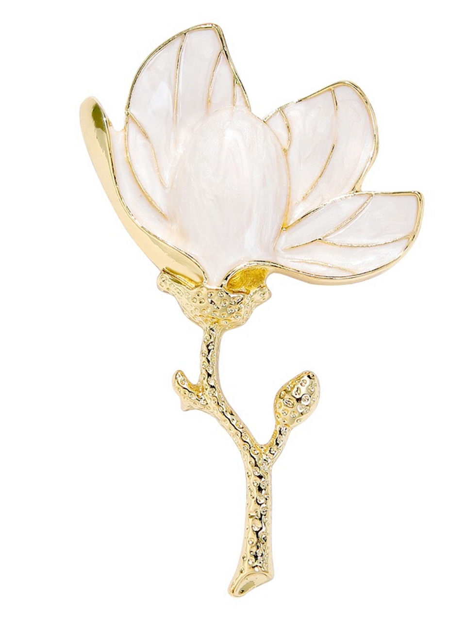 秋冬必备优雅玉兰花胸针  🌟 有没有想过,一枚小小的胸针,就能让你