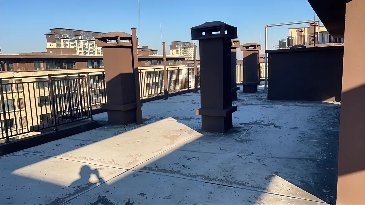 口径小居民楼顶烟道口处理小区烟道住宅楼顶 烟道小区高层烟道出口